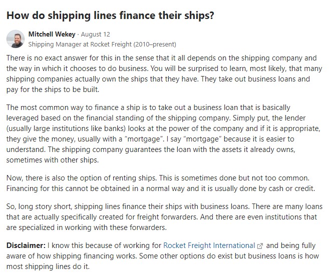 Quora example answer screenshot